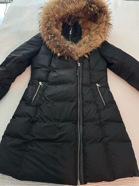 Mackage Down Coat with Fur Hood & Trim